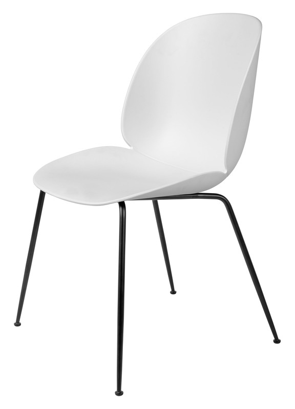 Gubi Beetle Dining Chair - Un-Upholstered, Conic Black Matt Base