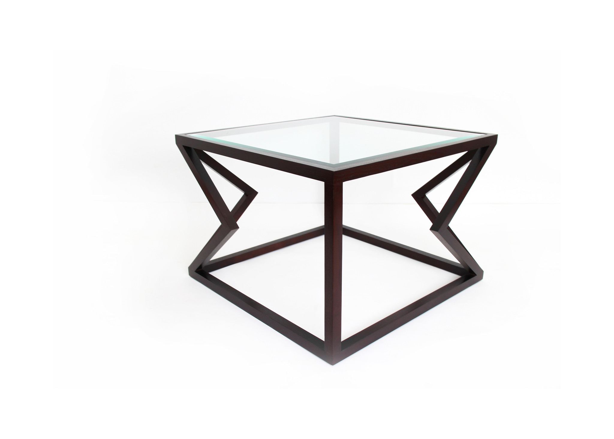 Alex Drew & No One Two Diamonds Side Table in Ebonized Walnut