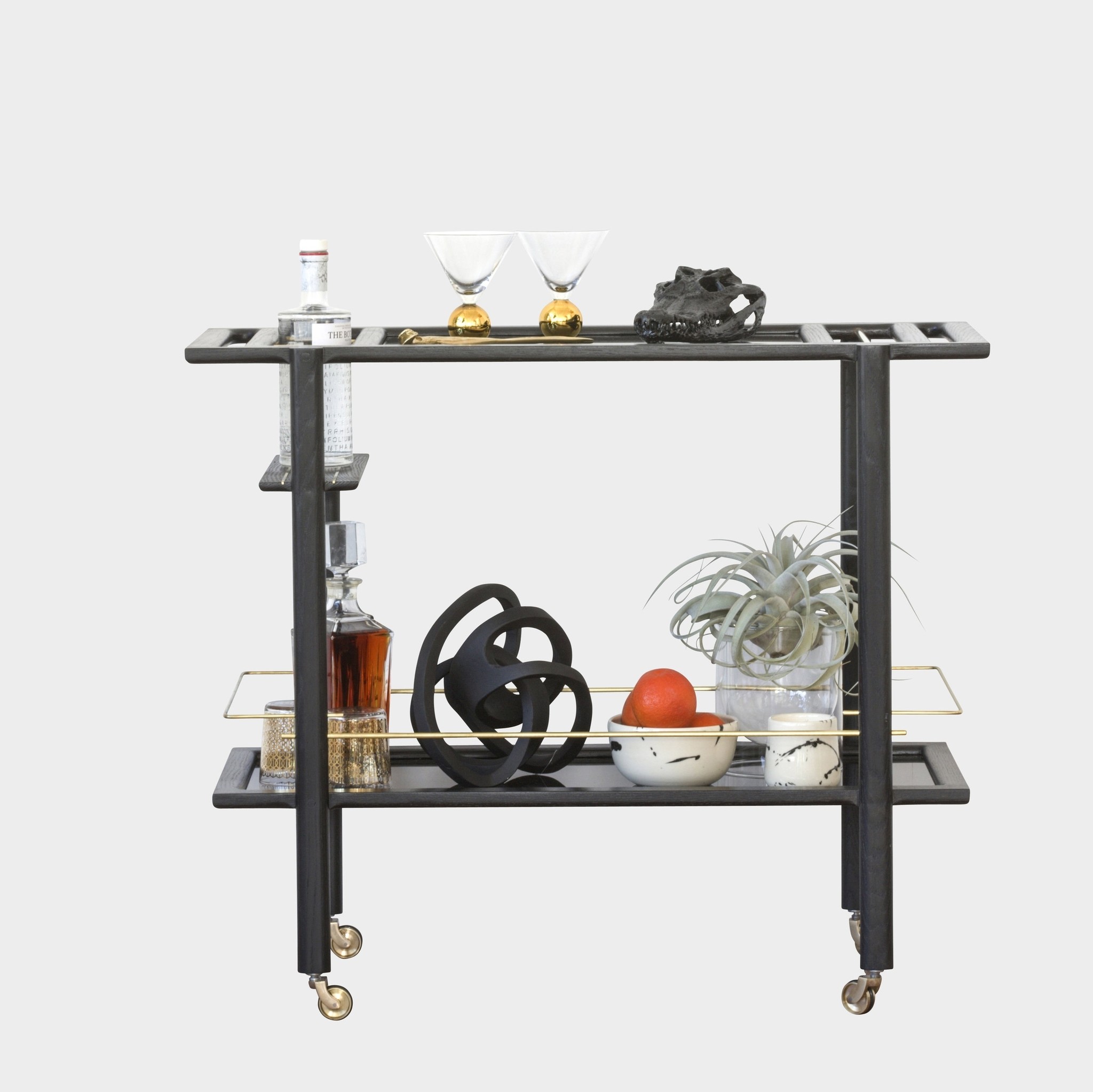 Chris Earl Ebonized Oak Barcart