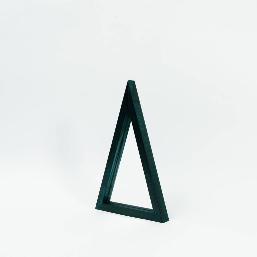 Alex Drew & No One "Phthalo Isosceles" dyed phthalo green, recessed mirror back