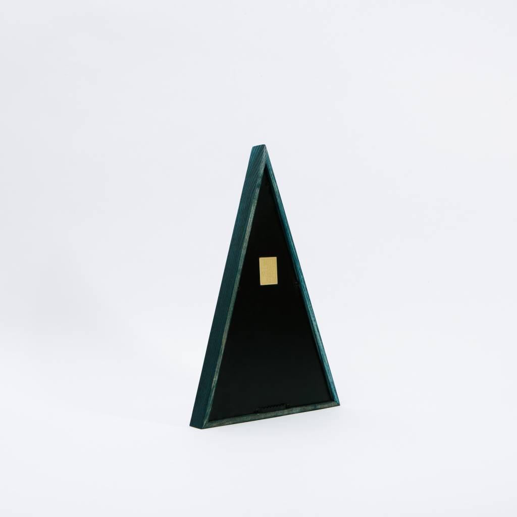 Alex Drew & No One "Phthalo Isosceles" dyed phthalo green, recessed mirror back