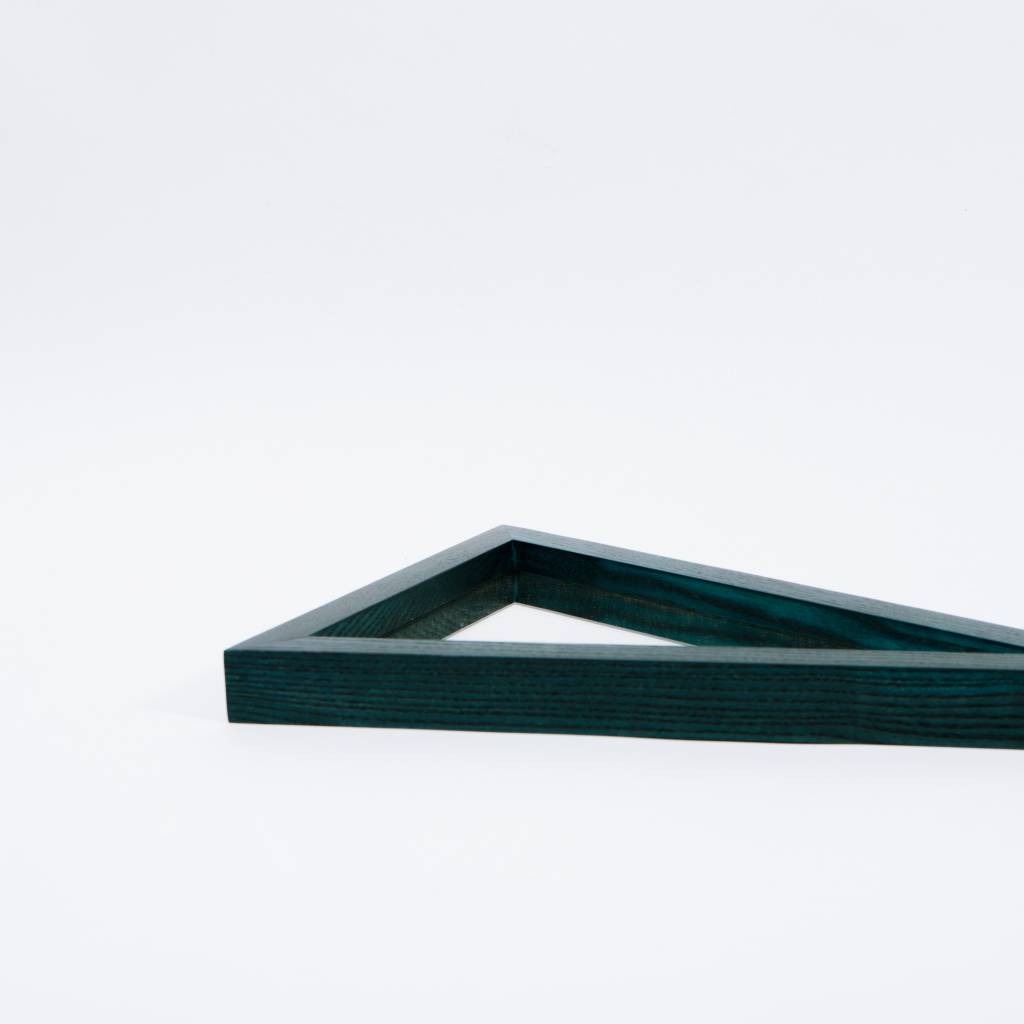 Alex Drew & No One "Phthalo Isosceles" dyed phthalo green, recessed mirror back