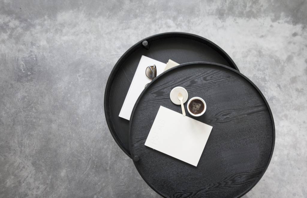 Menu Turning Table, Black Ash