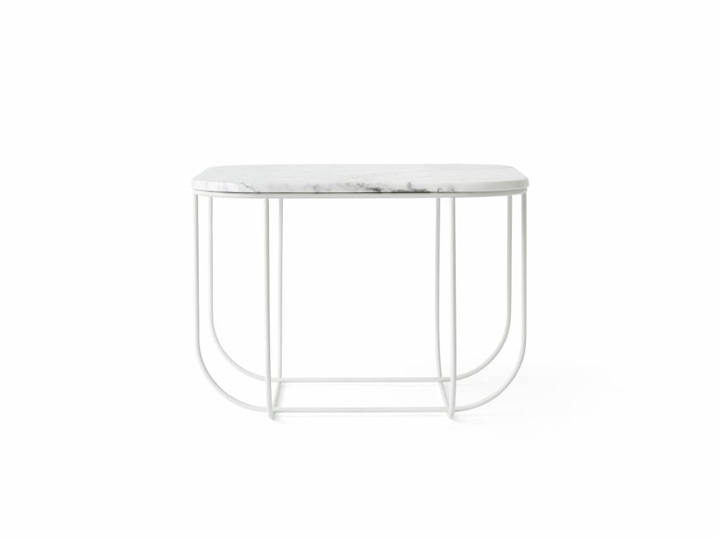 Menu Cage Table White/White Marble
