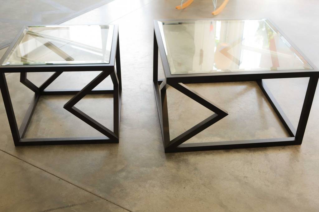 Alex Drew & No One Two Diamonds Cocktail Table in Ebonized Walnut