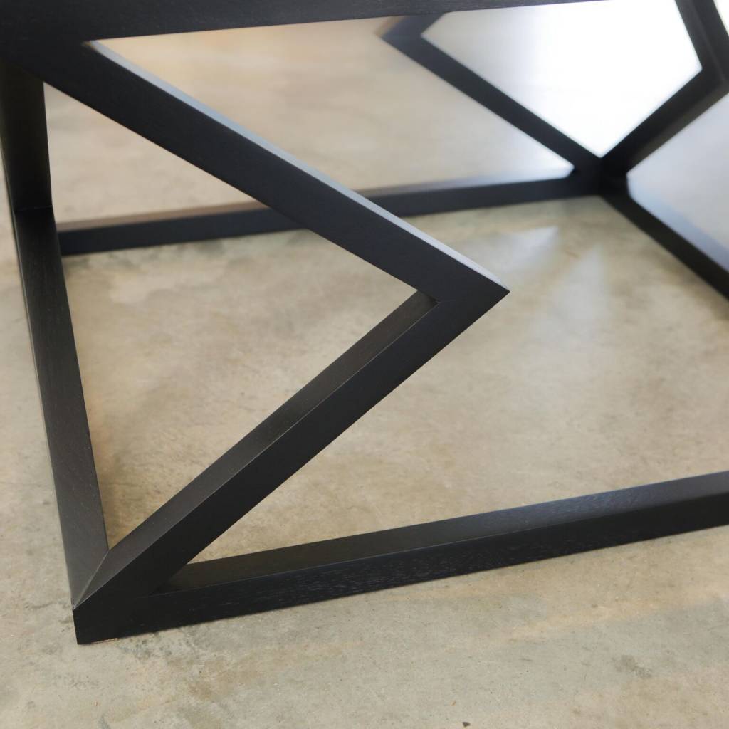 Alex Drew & No One Two Diamonds Cocktail Table in Ebonized Walnut