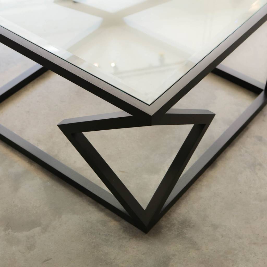 Alex Drew & No One Two Diamonds Cocktail Table in Ebonized Walnut