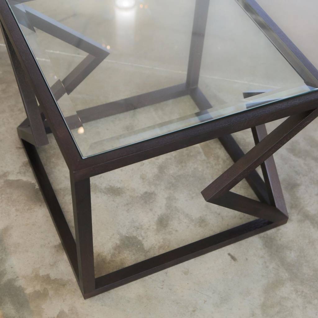 Alex Drew & No One Two Diamonds Cocktail Table in Ebonized Walnut