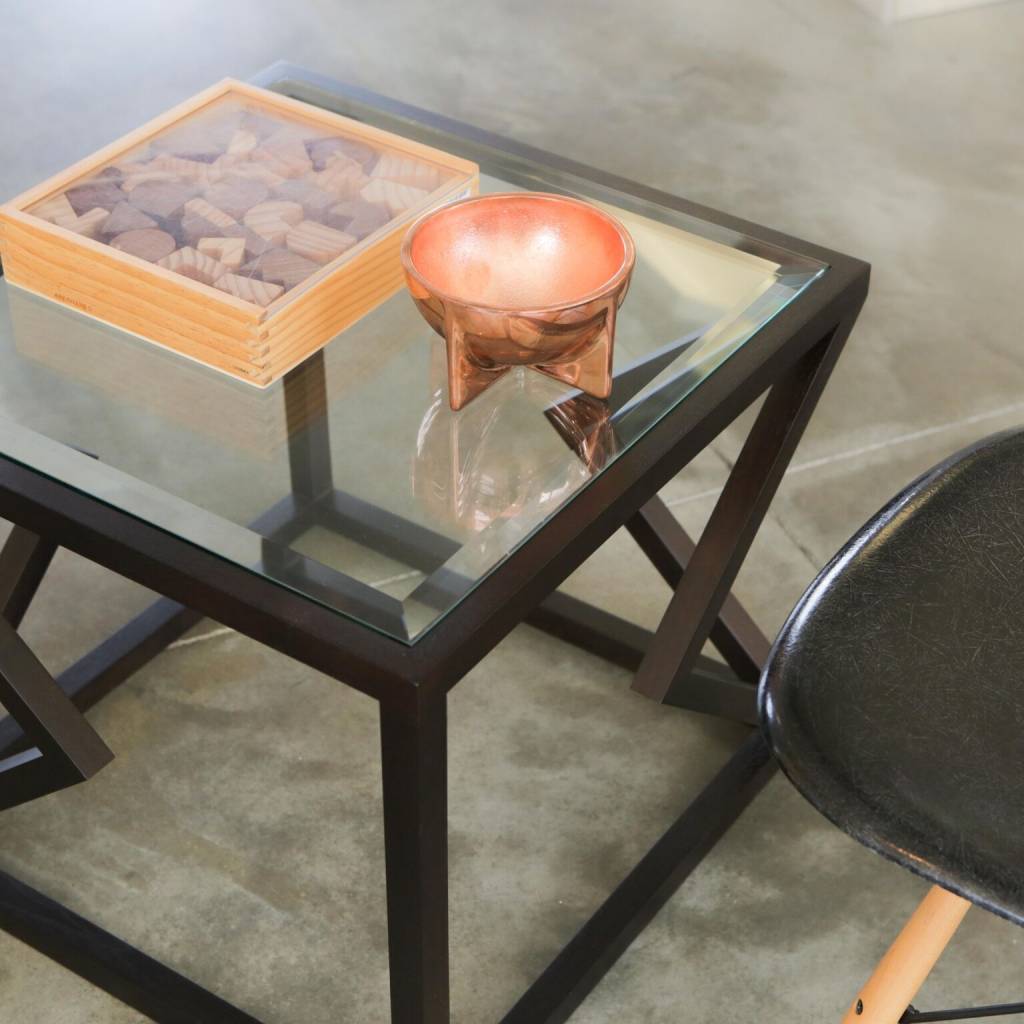 Alex Drew & No One Two Diamonds Cocktail Table in Ebonized Walnut