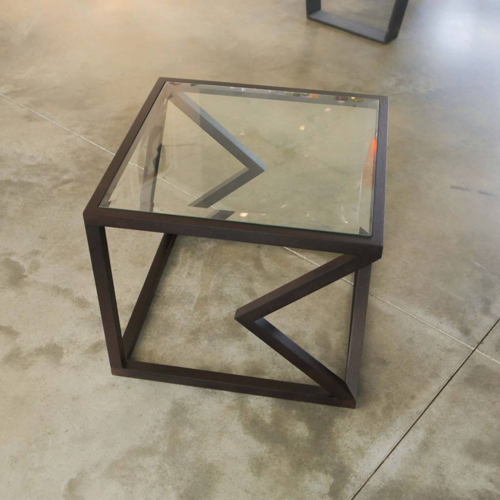 Alex Drew & No One Two Diamonds Cocktail Table in Ebonized Walnut
