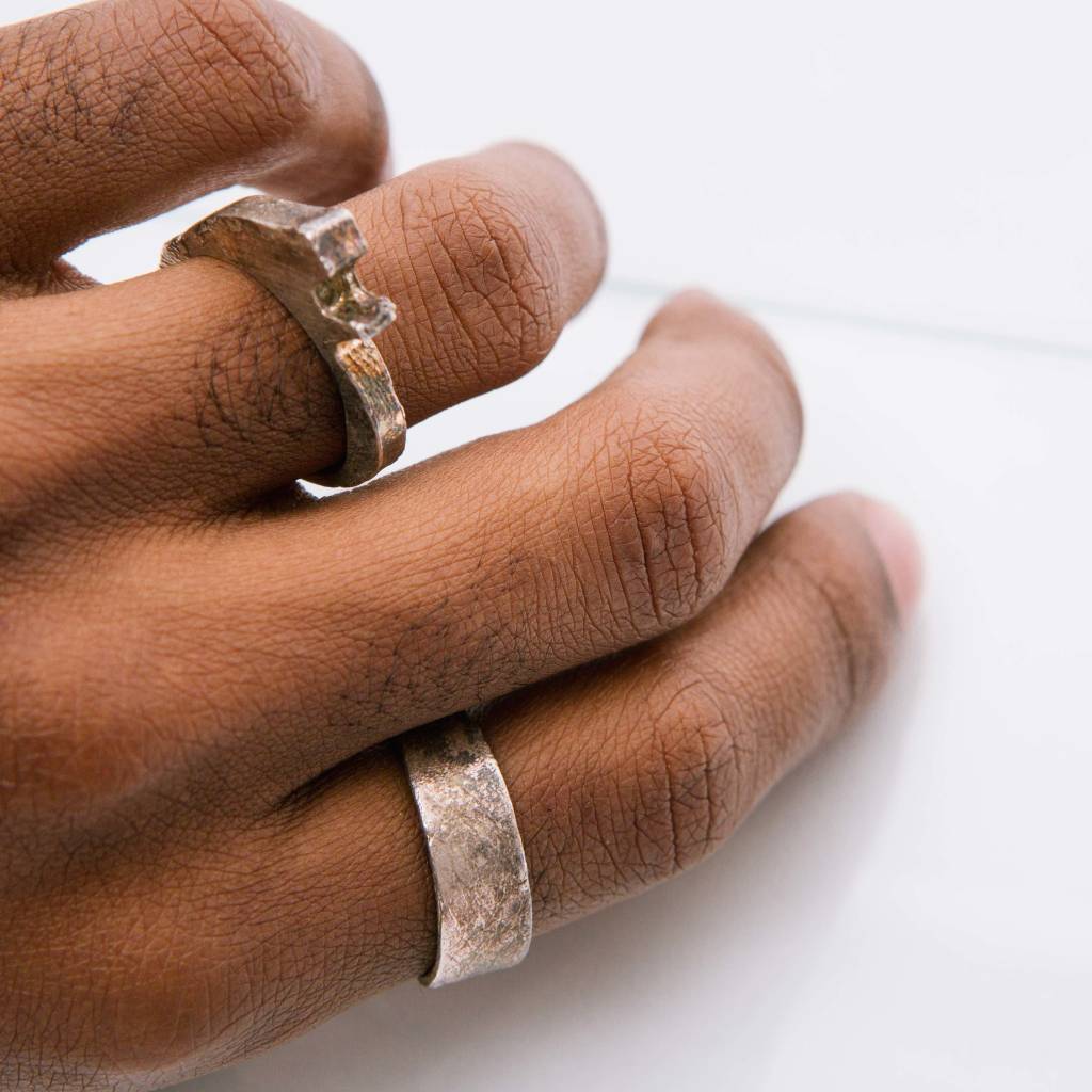 Alice Waese Silver Stitch Ring, Size 9