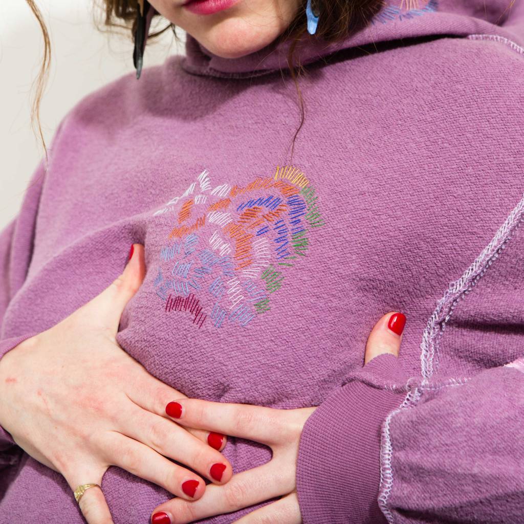 Maria Brinch Inside Out Hoodie - Purple SMALL