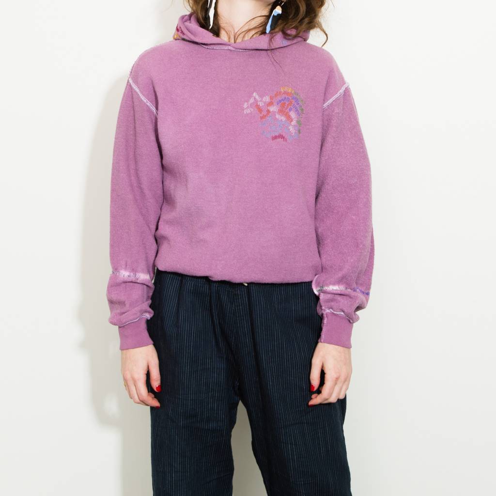 Maria Brinch Inside Out Hoodie - Purple SMALL