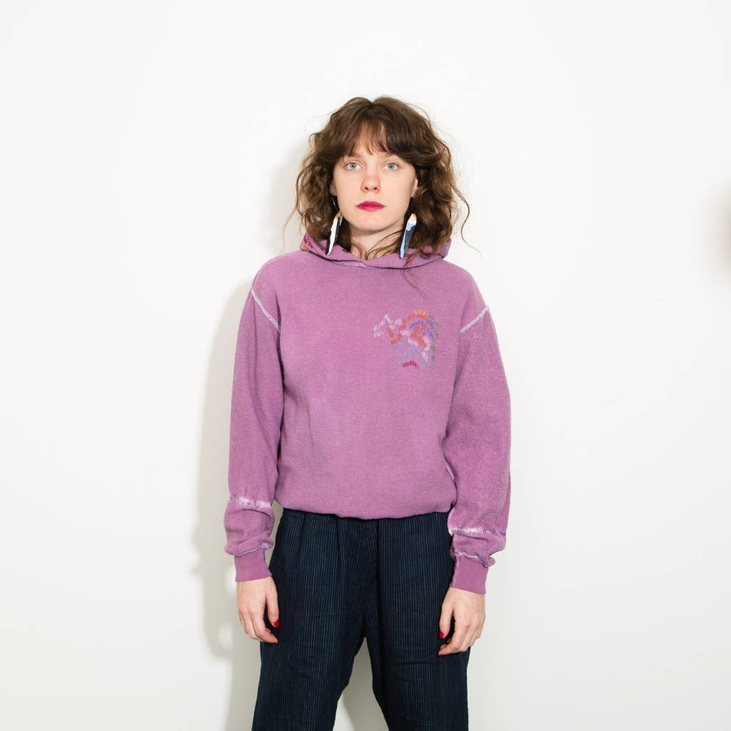 Maria Brinch Inside Out Hoodie - Purple SMALL