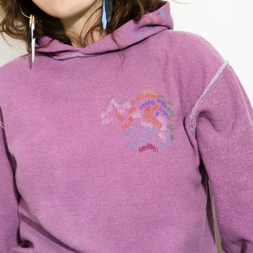 Maria Brinch Inside Out Hoodie - Purple SMALL