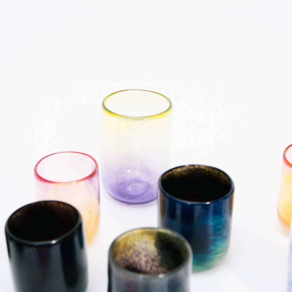 David Gibson Hand Blown Glass Tumblers