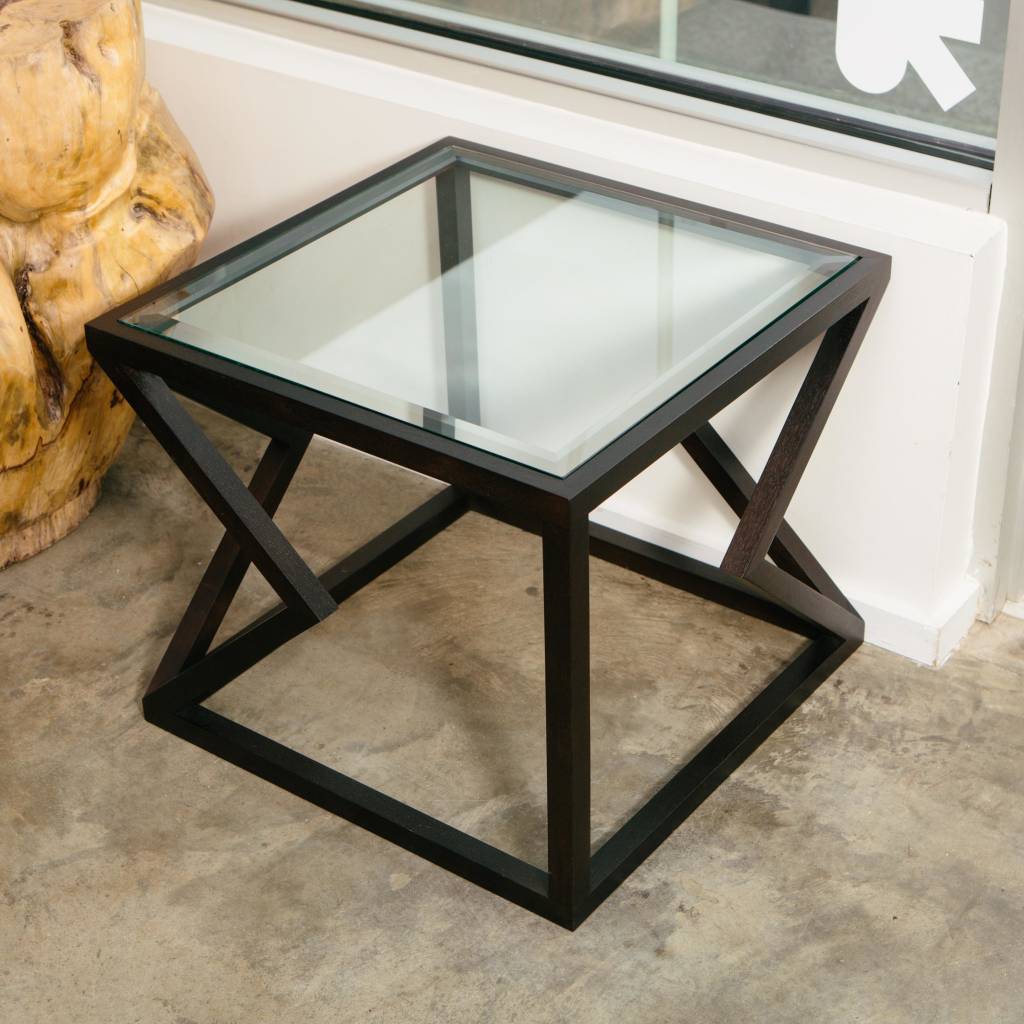 Alex Drew & No One Two Diamonds Side Table in Ebonized Walnut