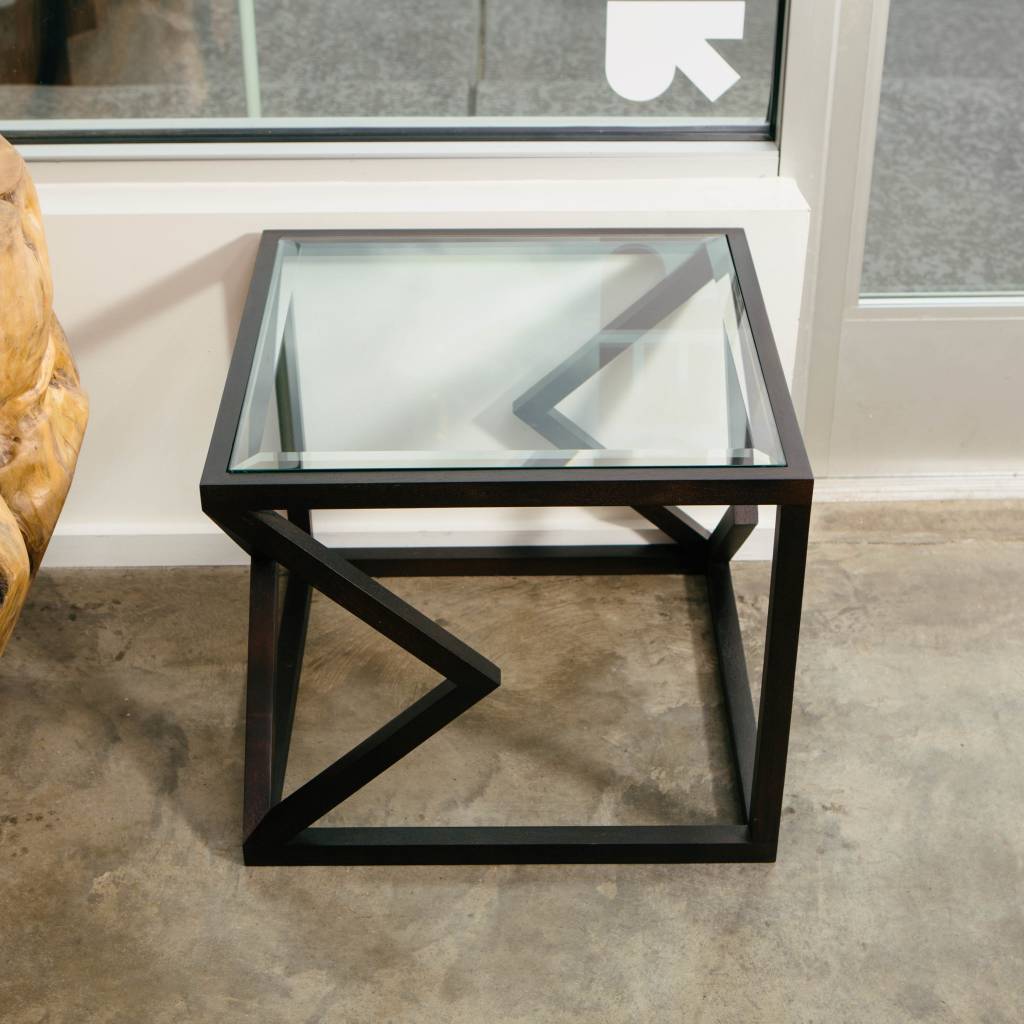Alex Drew & No One Two Diamonds Side Table in Ebonized Walnut