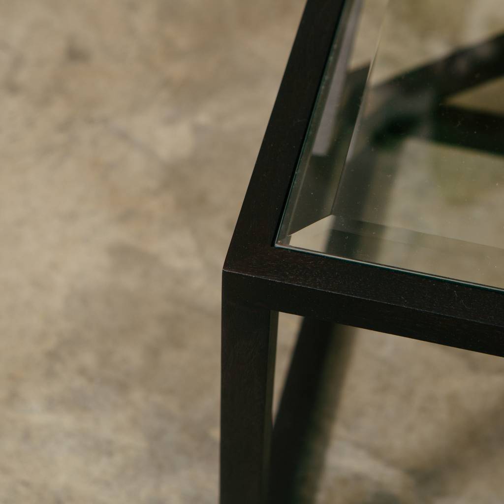 Alex Drew & No One Two Diamonds Side Table in Ebonized Walnut