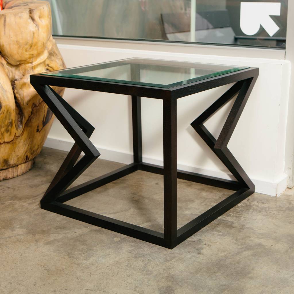 Alex Drew & No One Two Diamonds Side Table in Ebonized Walnut