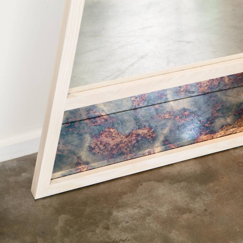 Alex Drew & No One Scale Mirror, Ash with Antiqued Glass