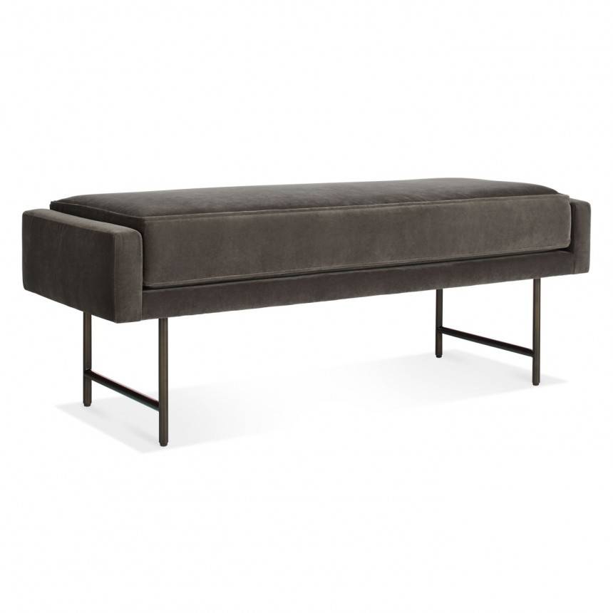 Blu Dot Bank Mink Velvet Bench