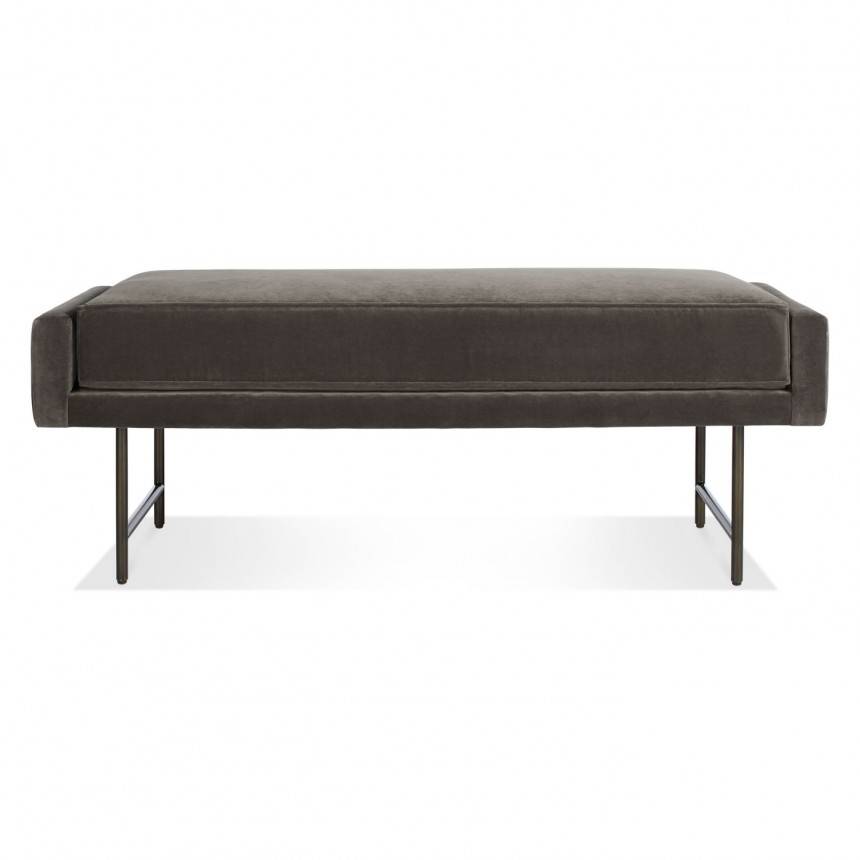 Blu Dot Bank Mink Velvet Bench
