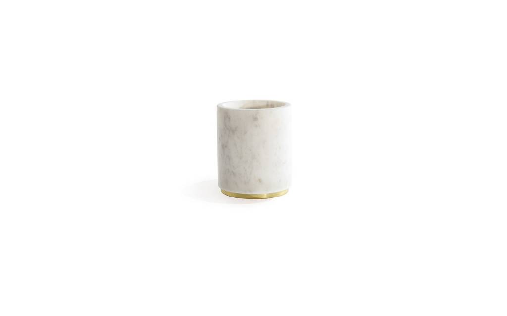 Hawkins NY Mara Marble + Brass Utility Canister