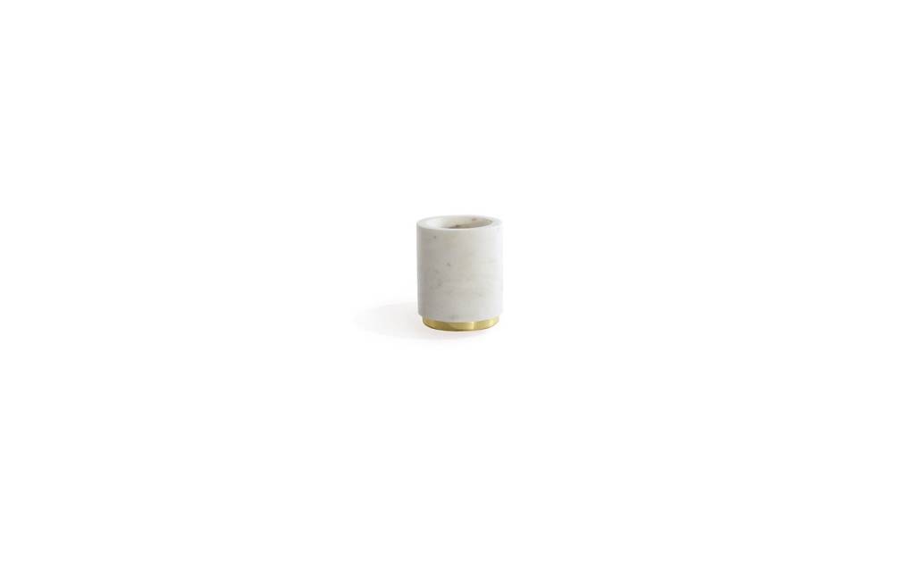 Hawkins NY Mara Marble + Brass Utility Canister
