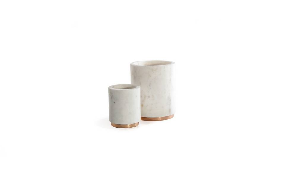 Hawkins NY Mara Marble + Copper Utility Canister