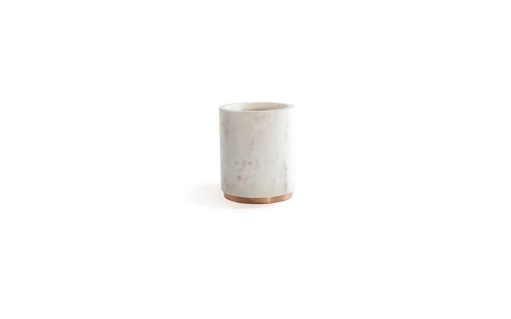Hawkins NY Mara Marble + Copper Utility Canister
