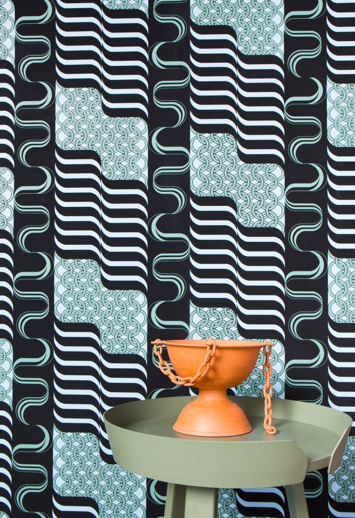 New Hat Minerva Wallpaper (27" x 30 ft Roll) Greenback
