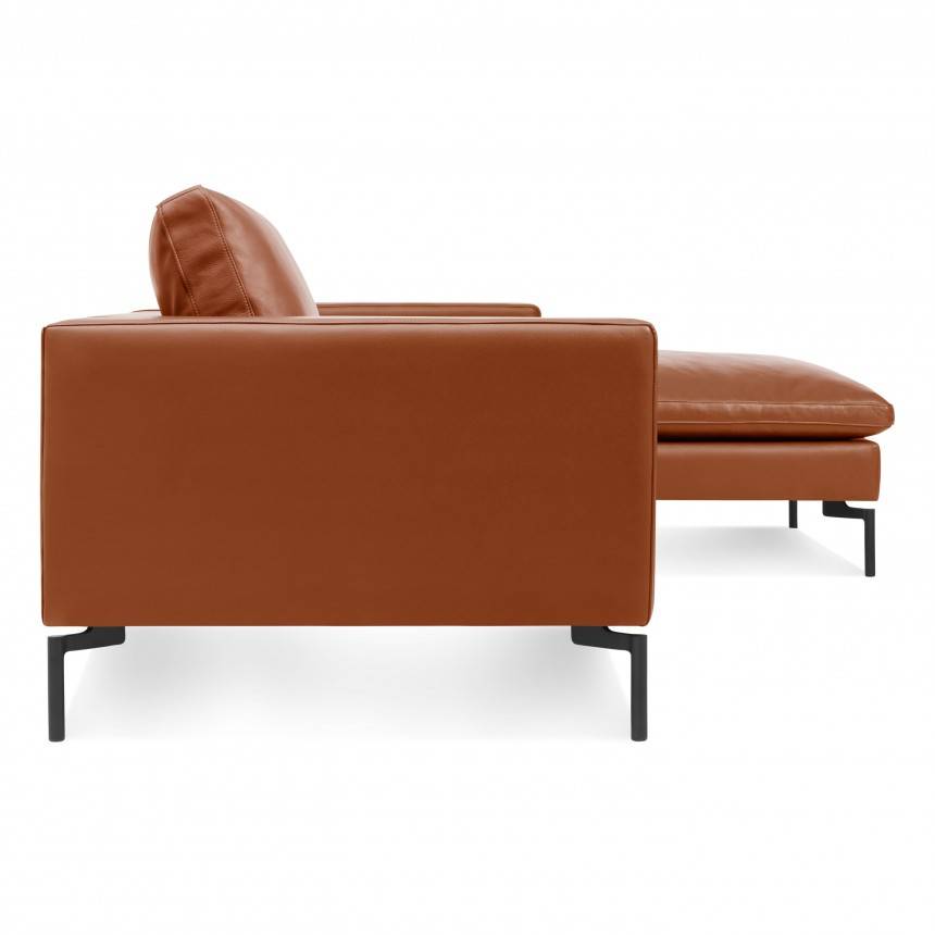 Blu Dot New Standard Sofa W/ Right Arm Chaise Leather