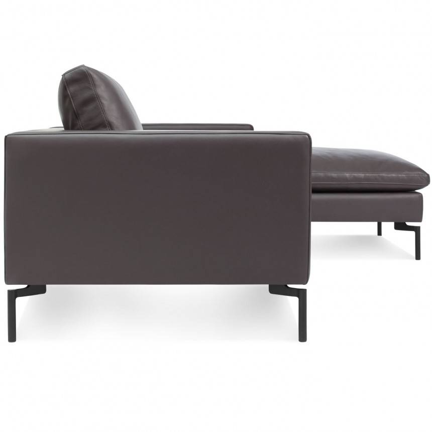 Blu Dot New Standard Sofa W/ Right Arm Chaise Leather