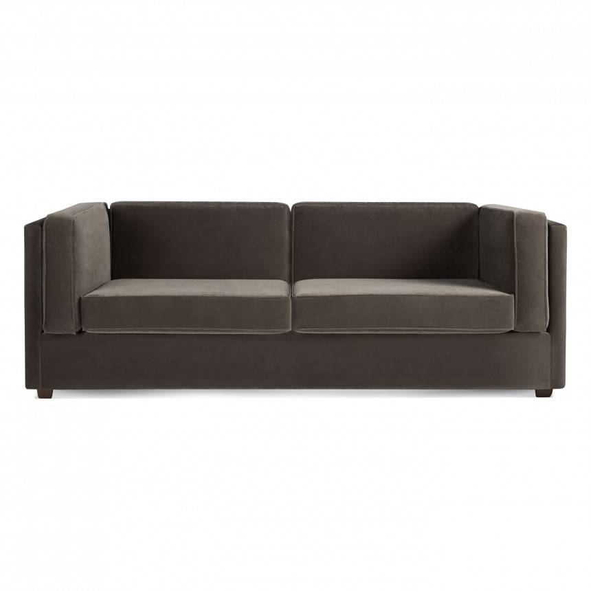 Blu Dot Bank Mink Velvet 80" Sleeper Sofa
