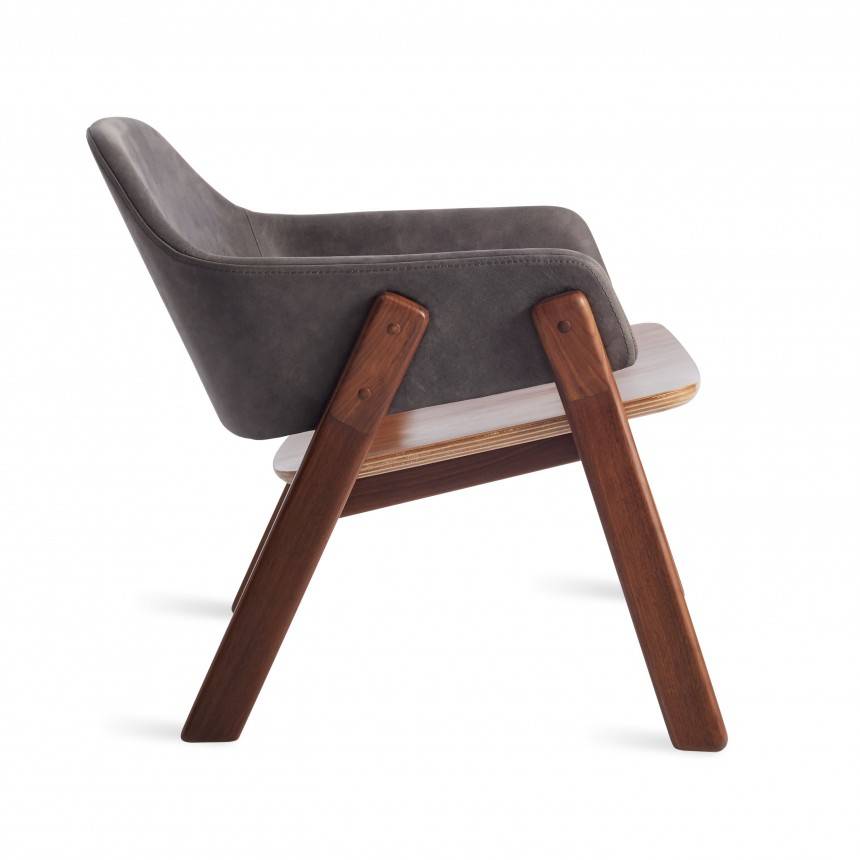 Blu Dot Clutch Leather Lounge Chair