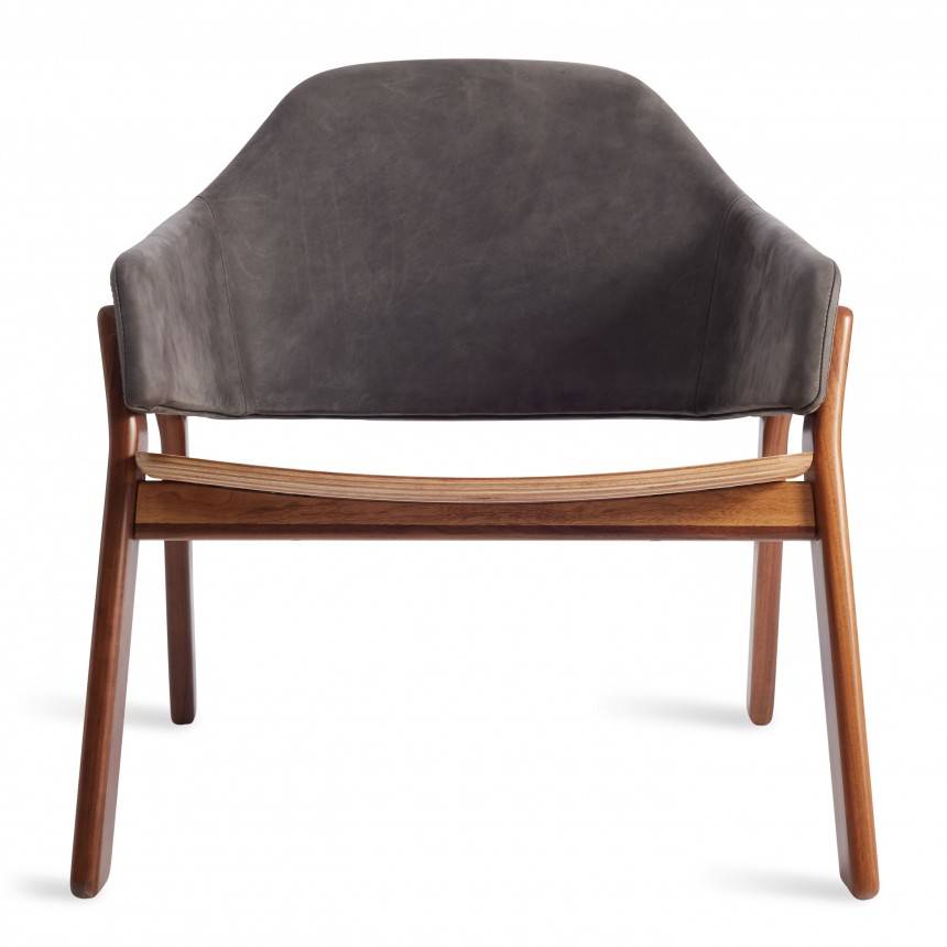 Blu Dot Clutch Leather Lounge Chair