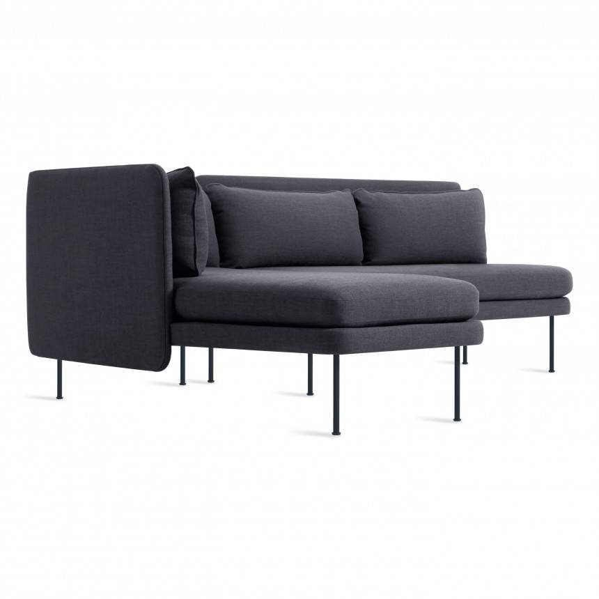 Blu Dot Bloke Armless Sofa with Left Arm Chaise