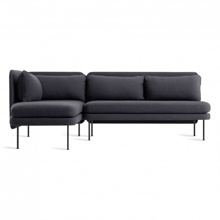 Blu Dot Bloke Armless Sofa with Left Arm Chaise