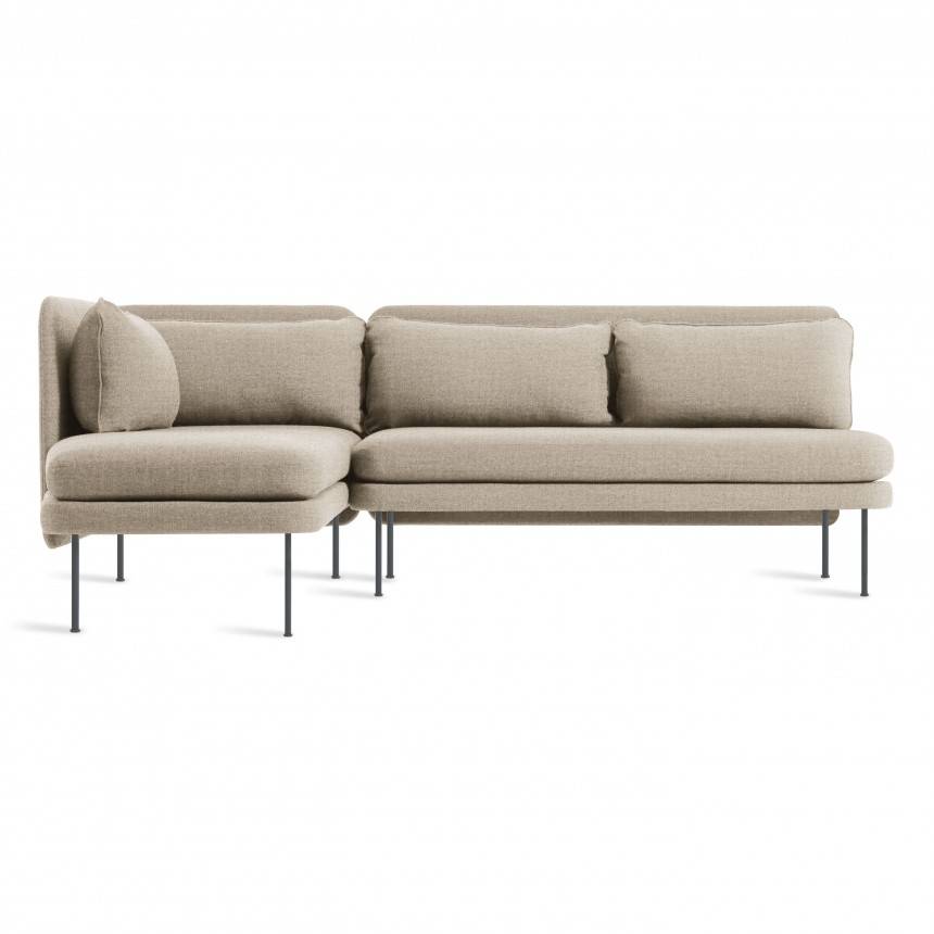 Blu Dot Bloke Armless Sofa with Left Arm Chaise
