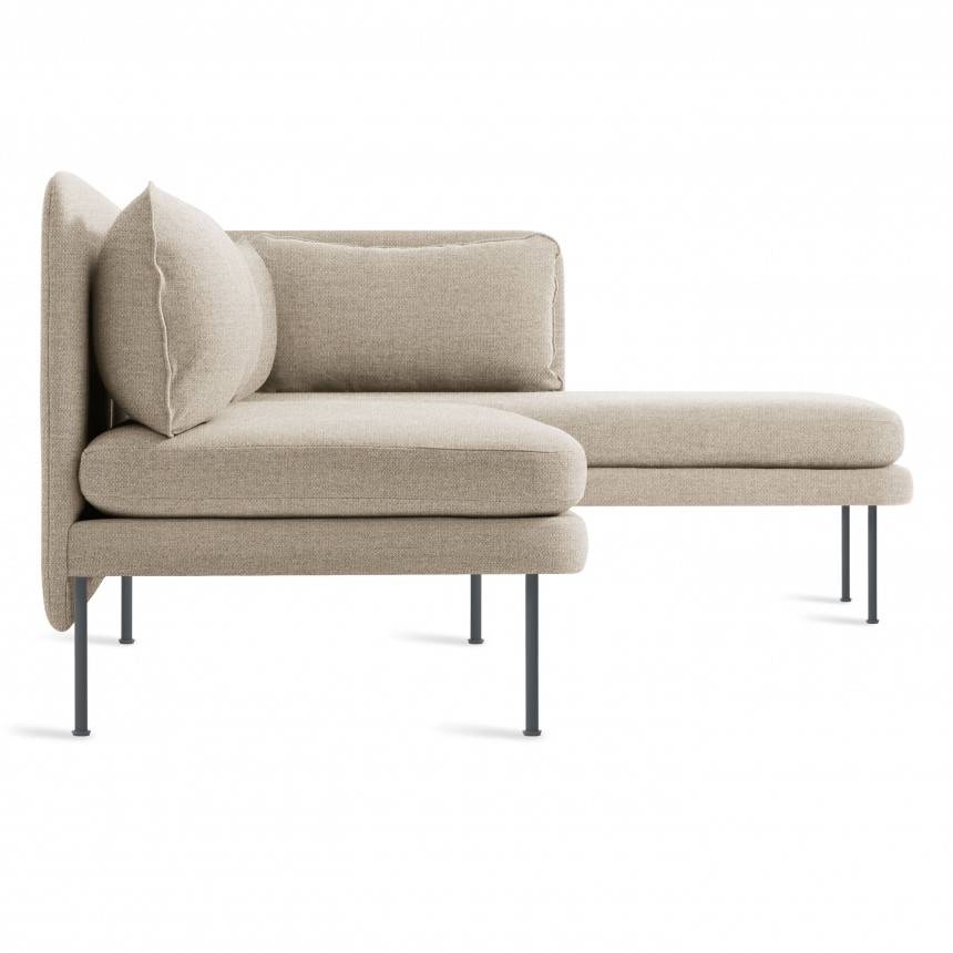 Blu Dot Bloke Armless Sofa with Right Arm Chaise