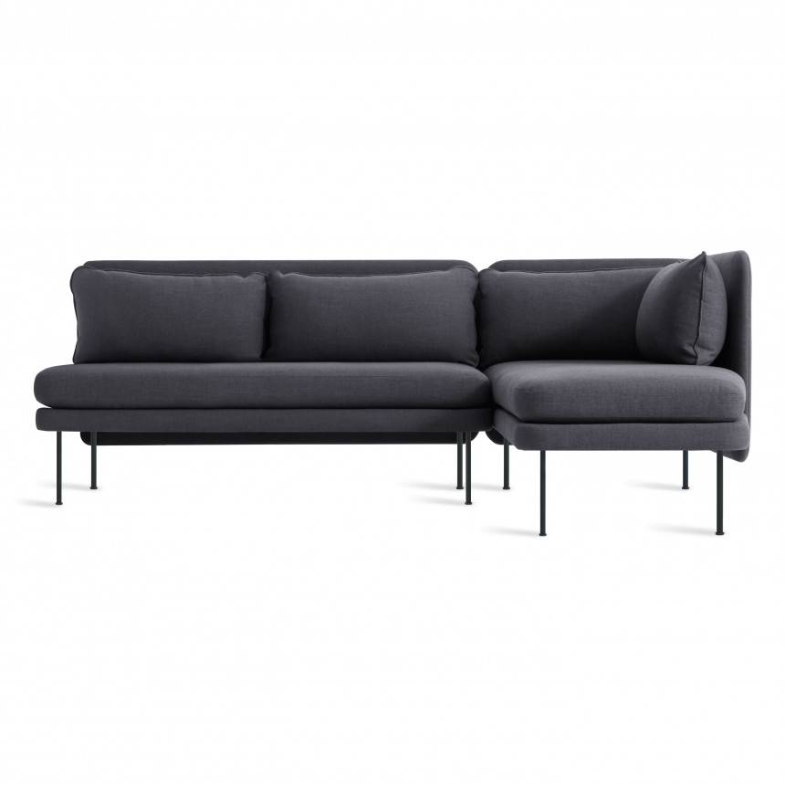 Blu Dot Bloke Armless Sofa with Right Arm Chaise