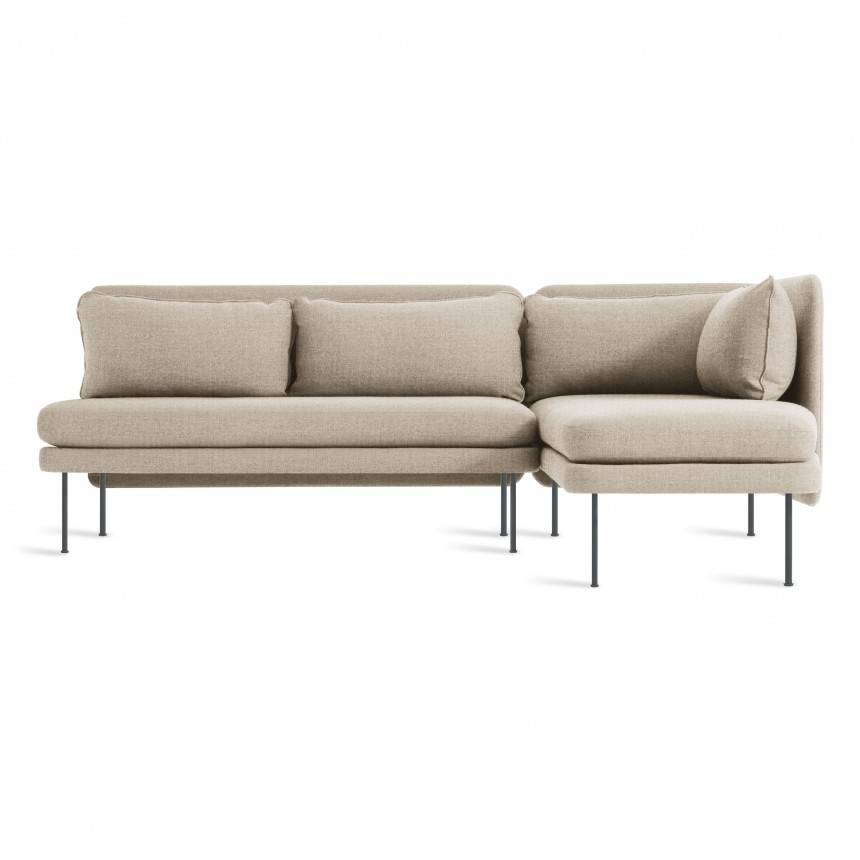 Blu Dot Bloke Armless Sofa with Right Arm Chaise