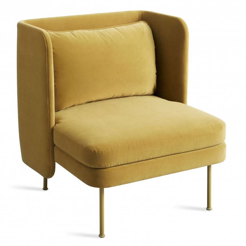 Blu Dot Bloke Velvet Lounge Chair