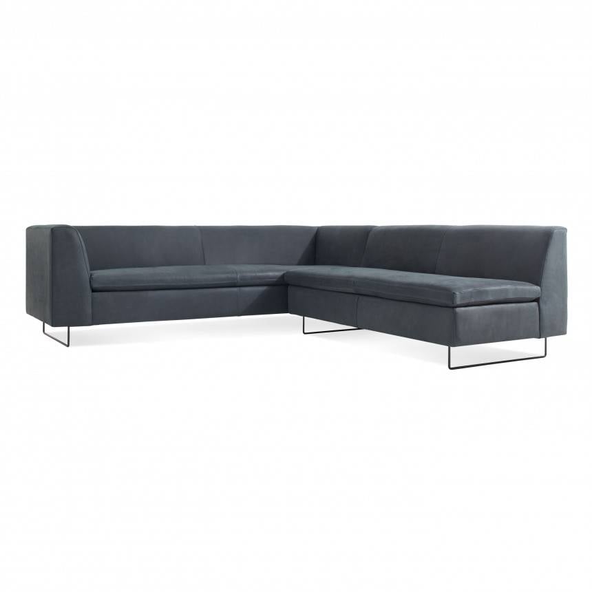 Blu Dot Bonnie and Clyde Leather Sectional Sofa