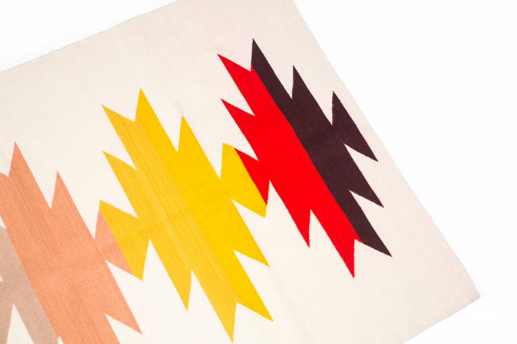Large Handwoven Rug Rainbow Shadow