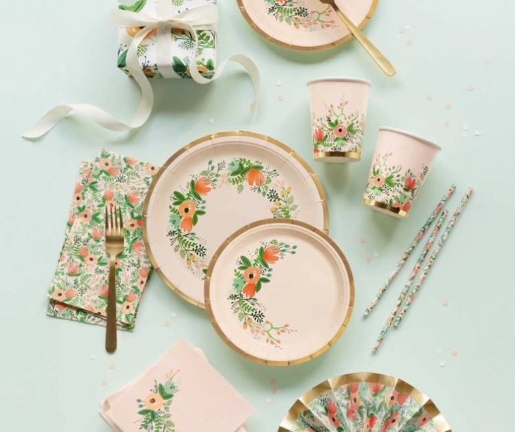 RIFLE PAPER CO VERRES EN CARTON - WILDFLOWER