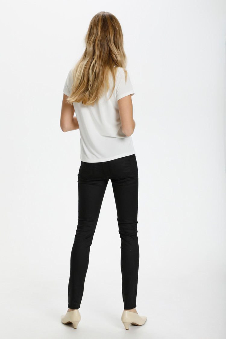 SOAKED IN LUXURY T-SHIRT V-NECK COLUMBINE - BLANC CASSÉ