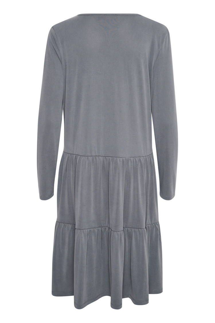 SOAKED IN LUXURY ROBE COLISSA V-NECK - GRISAILLE