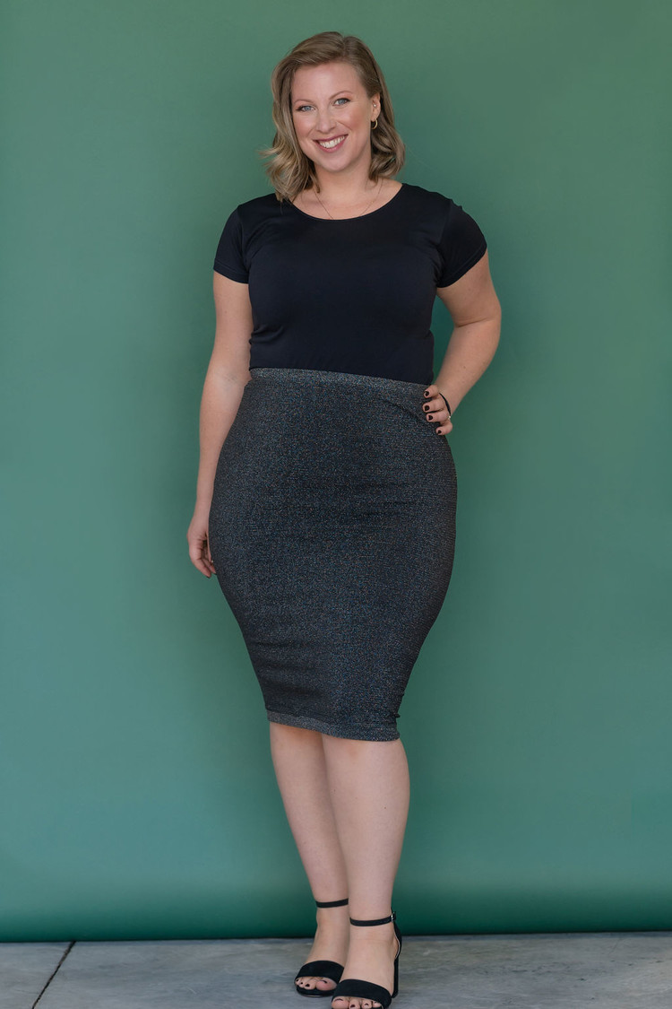 ROSE MATERNITÉ JUPE TAILLE HAUTE - BRILLANTE